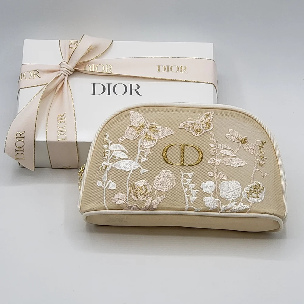 Dior CD Logo Pouch Cosmetic Bag